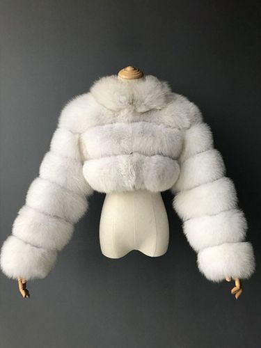 Manteaux en fausse fourrure écologiques vestes courtes d'hiver en peluches 2026 - milanoo.com - Modalova