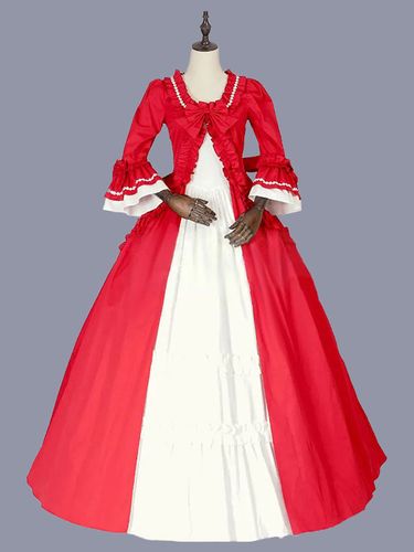 Rétro Costumes s arcs Polyester Marie Antoinette Costume tunique robe rétro mascarade robe de bal - milanoo.com - Modalova