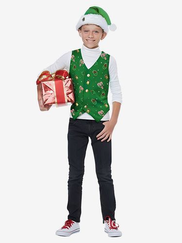 Ensemble Déguisement Vêtements Elfe De Cosplay De Noël Enfants - milanoo.com - Modalova