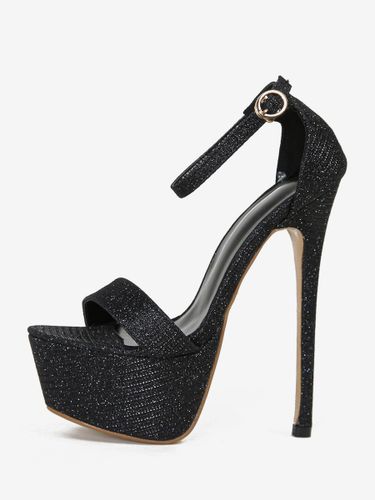 Sandales Sexy Chaussures s En Cuir Pu Bout Rond Chaussures Sexy Hautes - milanoo.com - Modalova