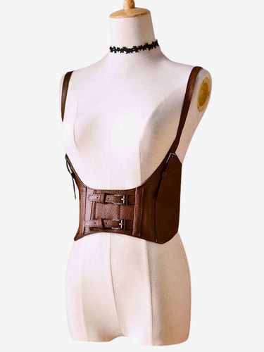 Steampunk Lolita Corset Boucle Métallique Bustier Lolita Brun Déguisements Halloween - milanoo.com - Modalova