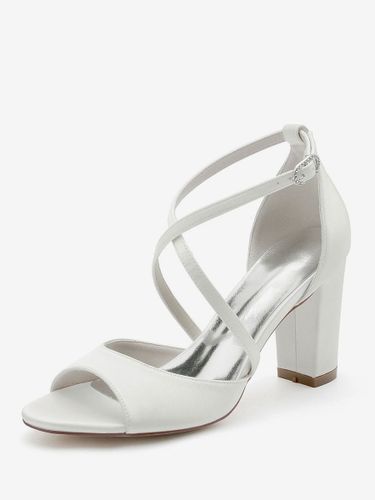 Chaussures de Mariées avec Bout Ouvert Unicolore - milanoo.com - Modalova