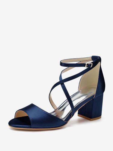 Chaussures de Mariages à Talons Hauts avec Bout Ouvert Unicolore - milanoo.com - Modalova