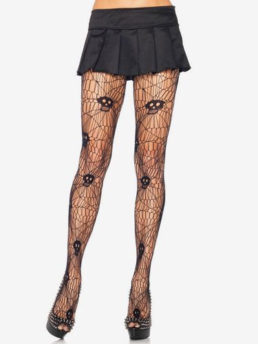 Saloon Girl Collants Crâne Dentelle Collants Femmes Déguisements Halloween Costume Accessoires - milanoo.com - Modalova