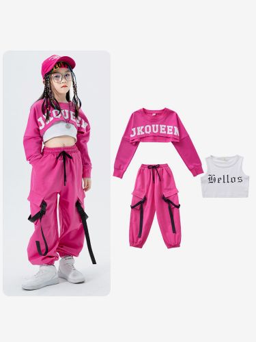 Costumes de danse Jazz pantalons en Polyester fille haut vêtements de danse - milanoo.com - Modalova