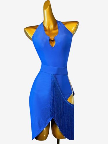 Costume de danse latine bleu Royals robe en Lycra et Spandex vêtements de danse élégants pour danseuse latine - milanoo.com - Modalova