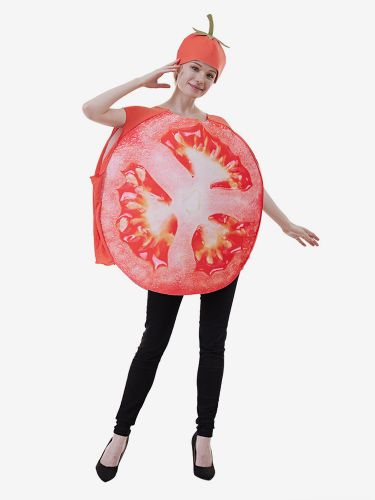 Costume de tranche de fruit d\'halloween costume de spectacle de scène de tomate de légume adulte combinaison de tomate cos - milanoo.com - Modalova