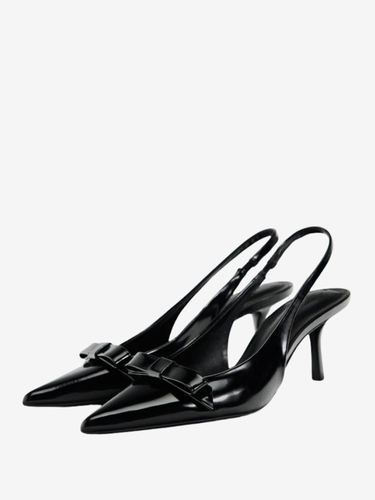 Chaussures habillées noires à talons hauts avec nœuds et bride arrière à talons aiguilles - milanoo.com - Modalova