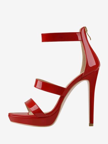 Sandales à talonss noires bout ouvert talon aiguille bretelles chaussures sexy - milanoo.com - Modalova