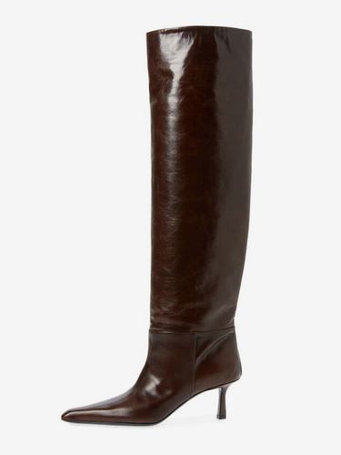 Bottes hautes souples à bout pointu et à talons mi-hauts - milanoo.com - Modalova