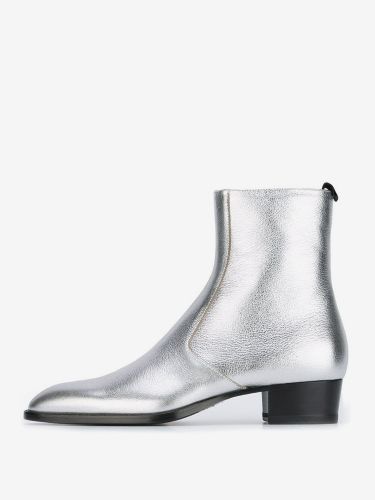 Bottes Chelseas Bottes habillées à bout rond en cuir de vache é - milanoo.com - Modalova