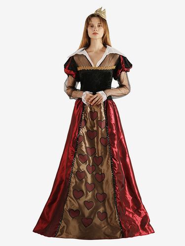 Costumes rétro robe en Polyester pour femmes robe rétro Marie Antoinette Costume robe de bal de fête Bourgogne - milanoo.com - Modalova