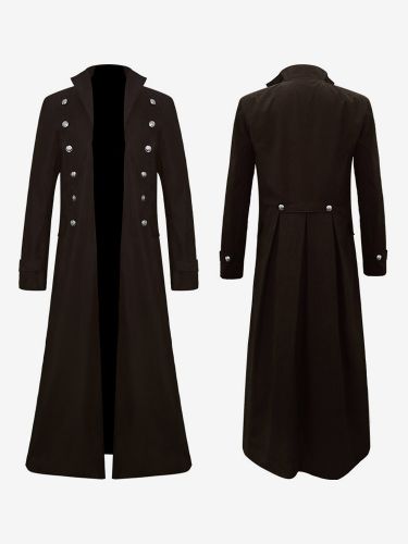 Rouge Vintage haut rétro manches longues Polyester Polyester fibre pardessus rétro Costumes pour homme Bourgogne - milanoo.com - Modalova