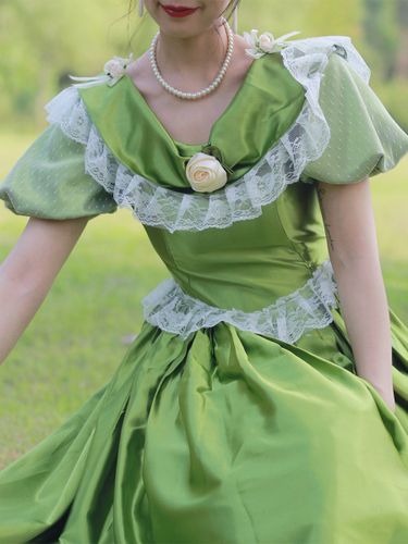 Costumes rétro robe en Polyester à fleurs Costume Marie-Antoinette robe de bal de fête rétro pour femmes - milanoo.com - Modalova