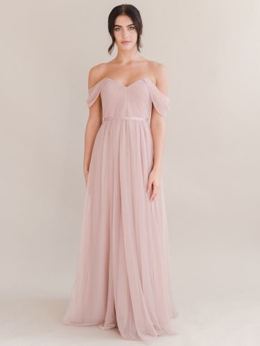 Robe de soirée trapèze col bateau en mousseline de soie longueur au sol robes de soirée plissées - milanoo.com - Modalova