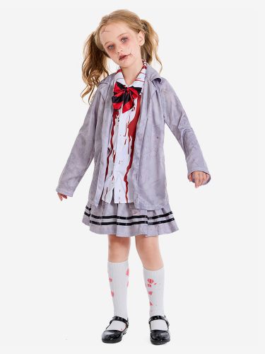 Halloween Costumes d\'Halloween pour enfants Ensemble d\'Halloween Jupe cravate en polyester pour enfants - milanoo.com - Modalova