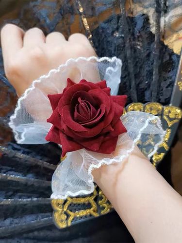 Accessoires Gothiques Lolita Fleurs Noires Volants Manches Divers - milanoo.com - Modalova