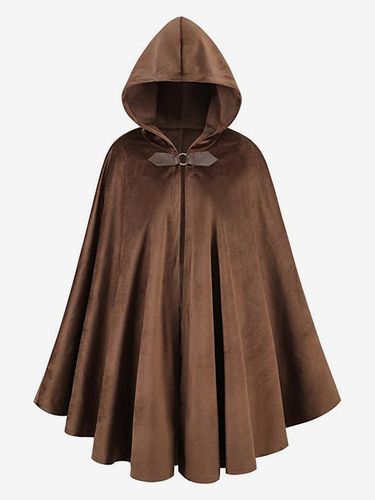 Cape Médiéval Rétro Noir Costume Combat Rétro Déguisement - milanoo.com - Modalova