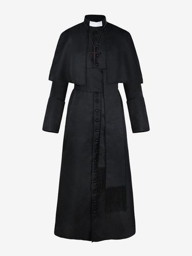 Veste Vintage Rétro Manches Longues Médiéval Soirée Bouton Manteau Gothique Bourgogne - milanoo.com - Modalova