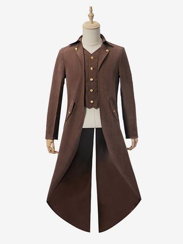 Veste Café Vintage Rétro Médiéval Rétro Tuxedo Punk Rétro Vêtements Mi-longs - milanoo.com - Modalova