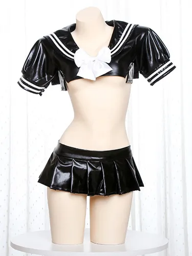 Zentai Sexy Ensemble de lingerie sexy pour étudiante uniforme de club costume de combinaison deux pièces - milanoo.com - Modalova