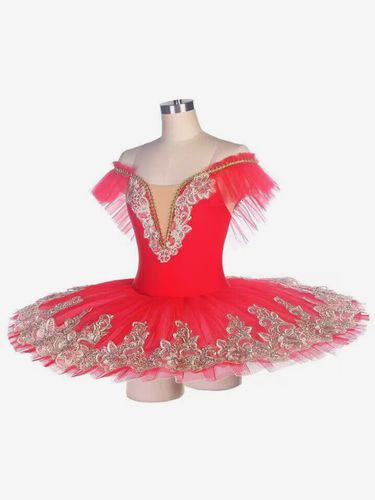 Robe de Ballet Blanche Femme Adulte Ballerine Volants Dentelle Polyester Robe Ensemble Performance Wear - milanoo.com - Modalova