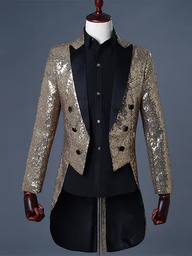 Manteau de smoking noir Sequni vêtements rétro Costumes rétro pour hommes Bourgogne - milanoo.com - Modalova