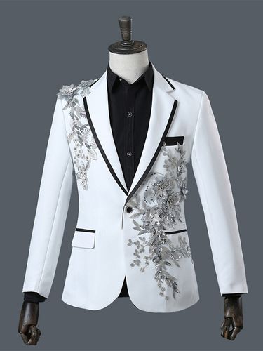 Costumes de performance rétro à manches longues pour hommes noirs Bourgogne - milanoo.com - Modalova