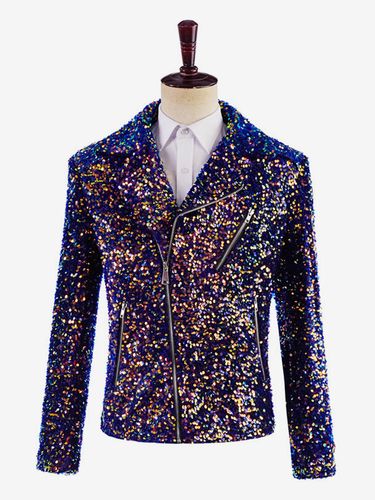 Costume de scène à paillettes pour hommes haut à manches longues Costumes rétro - milanoo.com - Modalova