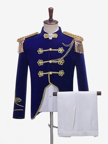 Costume Royal Victorienne Homme Style Militaire Naval Ensemble 3 Pièces avec Chemise et Pantalon - milanoo.com - Modalova
