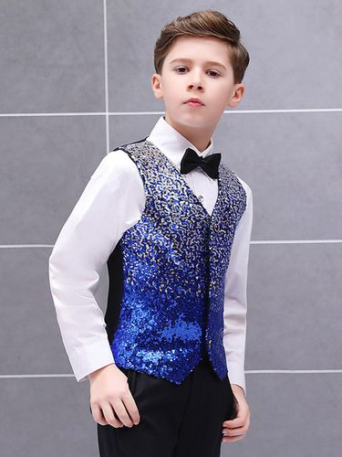 Costumes d\'Halloween pour enfants Ensemble de fibres de polyester d\'Halloween rouge Chemise pour enfants Cravate - milanoo.com - Modalova