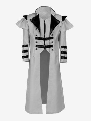Vêtements de banquet de palais médiéval coupe-vent long avec fente à fermeture éclair vêtements de performance sur scène - milanoo.com - Modalova