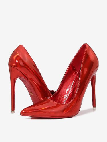Escarpins à talons aiguilles et bout pointu rougess grande taille - milanoo.com - Modalova