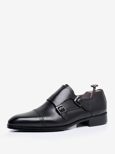 Mocassins à boucle en cuir chaussures de mariage formelles à brides - milanoo.com - Modalova
