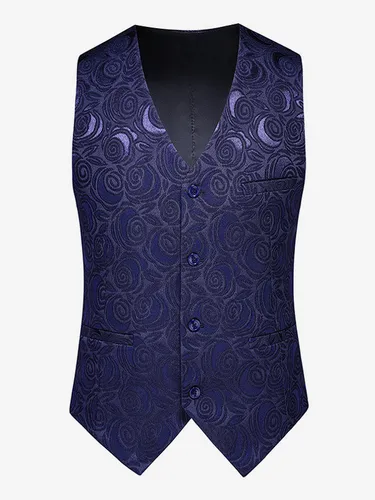 Gilet De Costume Coupe Cintré Grande Taille Mariage Sans Manches Boutons - milanoo.com - Modalova