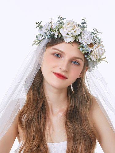 Coiffe de mariage en velours côtelé Accessoires pour cheveux de mariée - milanoo.com - Modalova