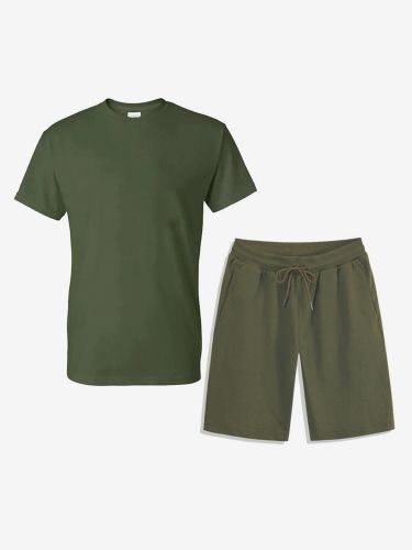 Ensemble Sport Décontracté T-Shirt Manches Courtes Short Confortable - milanoo.com - Modalova