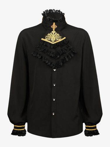 Chemise à manches longues et col montant à volants style gothique vintage - milanoo.com - Modalova