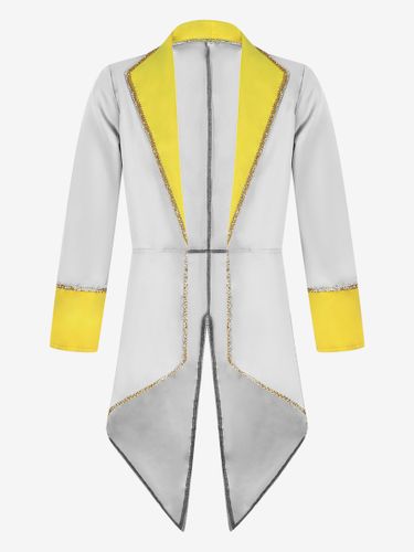 Manteau vintage à boutons rétro et blocs de couleurs à manches longues en polyester pour homme - milanoo.com - Modalova