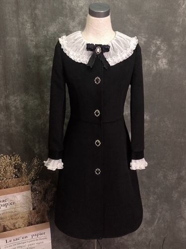 Manteaux gothiques Lolita nœuds manteau en polyester vêtements d\'extérieur Lolita d\'automne - milanoo.com - Modalova