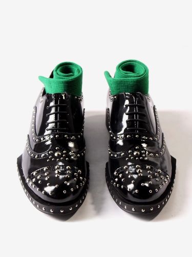 Chaussures habillées élégantes à bout rond en cuir de vache - milanoo.com - Modalova