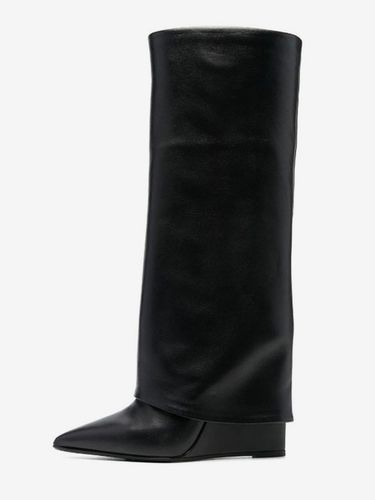 Bottes hautes à talons compensés et rabattabless - milanoo.com - Modalova