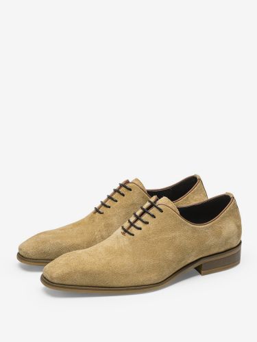 Chaussures habillées élégantes à bout rond en cuir - milanoo.com - Modalova