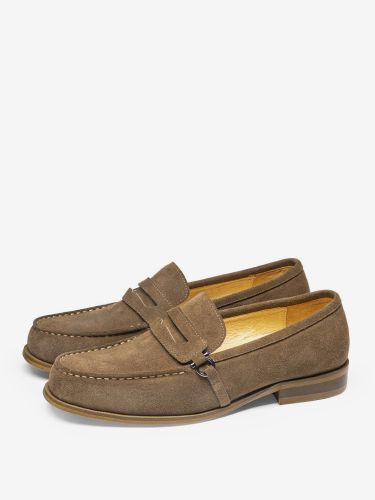 Mocassins Penny Loafer à bout rond en cuir - milanoo.com - Modalova