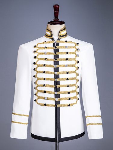 Manteau en polyester à manches longues et boutons de style européen vintage pour homme - milanoo.com - Modalova