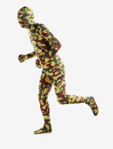 Combinaisons zentai camouflage Toussaint Cosplay Costume de zentai enveloppé moderne unisexe en lycra spandex multicolore camouflage Halloween - milanoo.com - Modalova