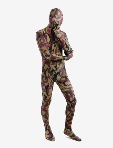 Combinaisons zentai camouflage Costume beau de zentai enveloppé unisexe en lycra spandex multicolore camouflage Déguisements Halloween - milanoo.com - Modalova