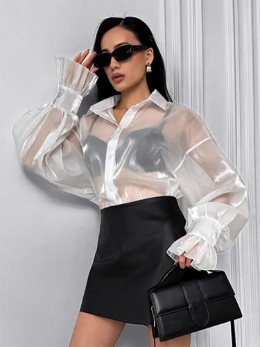 T-shirt transparent à manches longues et protection solaire (2026) - milanoo.com - Modalova