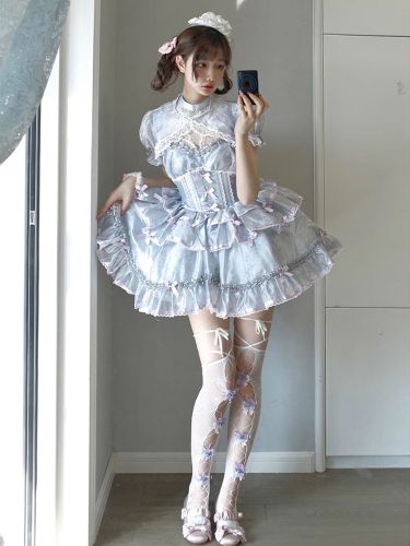 Robe Lolita Hime Sweet sans manches nœuds style décontracté JSK - milanoo.com - Modalova
