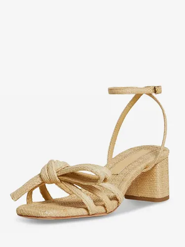 Sandales à talons épaiss bout ouvert nœud bride à la cheville - milanoo.com - Modalova